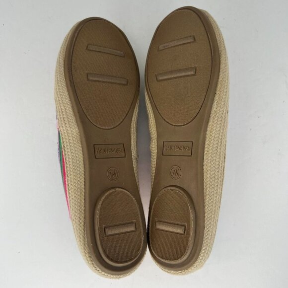 Maui Island Womens Tiki Multicolor Canvas Color Striped Size 7M Slip On Shoes - Picture 8 of 10